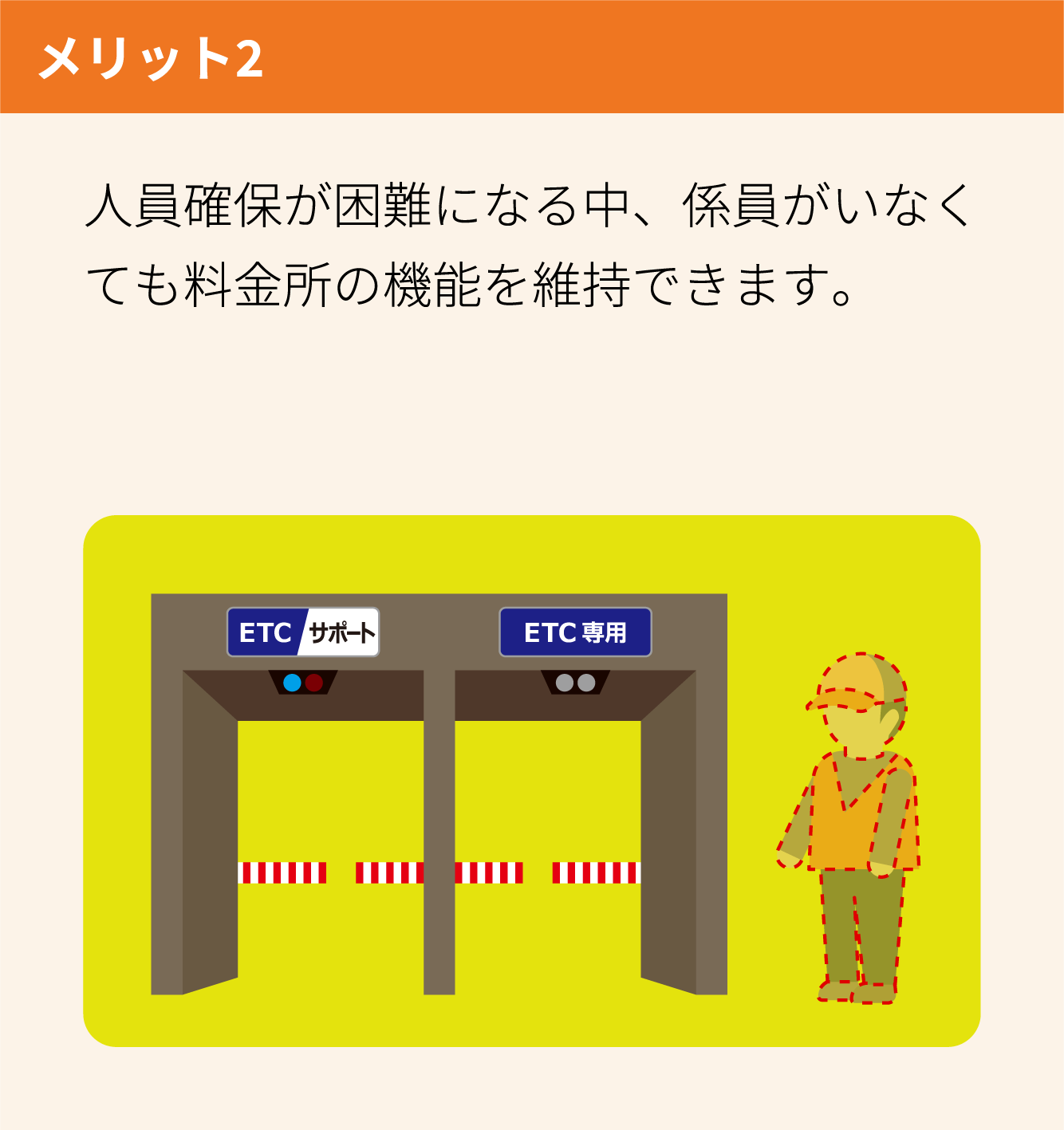 ETC専用料金所のメリット②